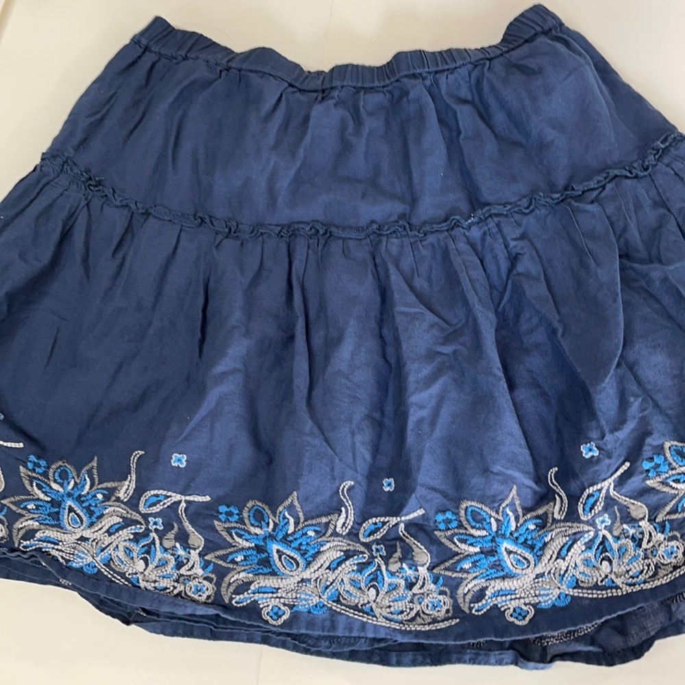 Blue skirt with pretty detail at the bottom
